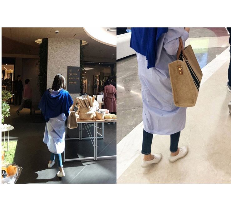 【小物】 韓国系 ファッションストライプ柄OL通勤シンプルINS風大容量リュック  G1914