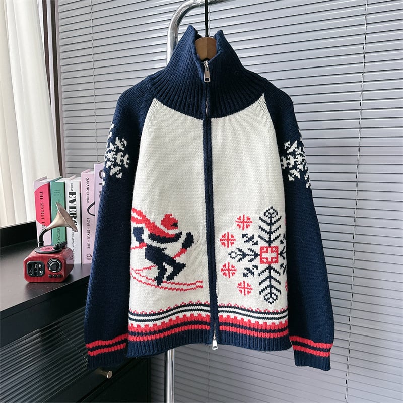 【outer】プリントニットカーデ　M27910