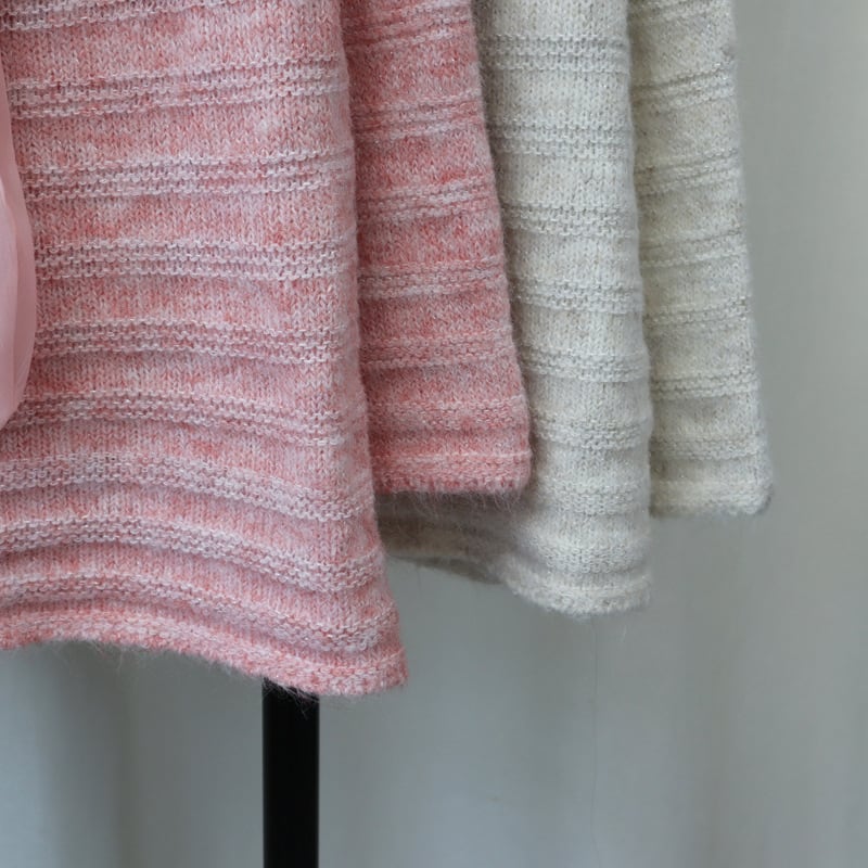 【tops】バックリボン付きニットセーター　M26077