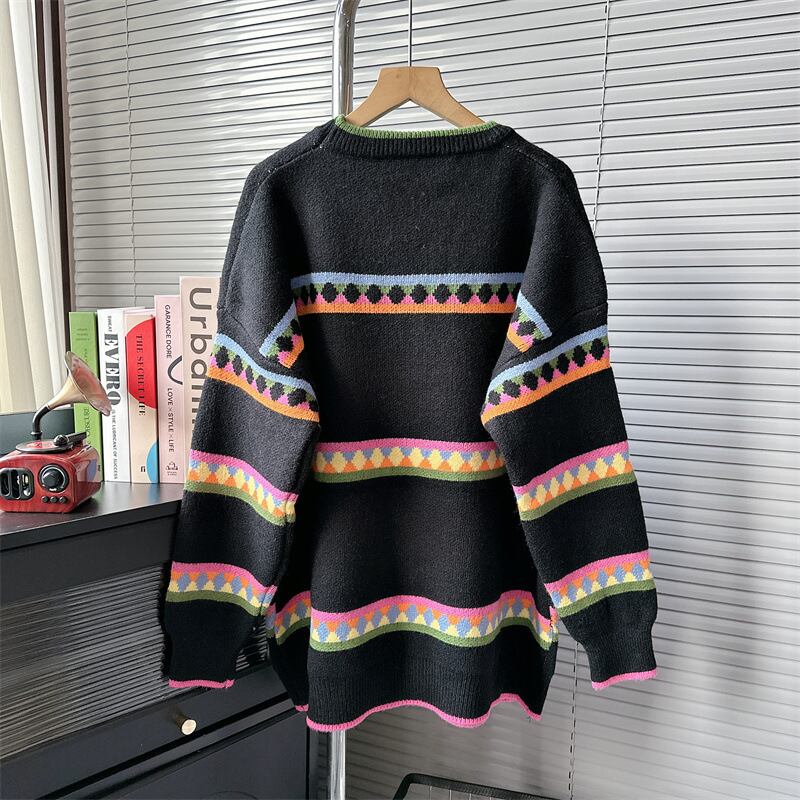 【tops】クルーネックニットセーター　M18994