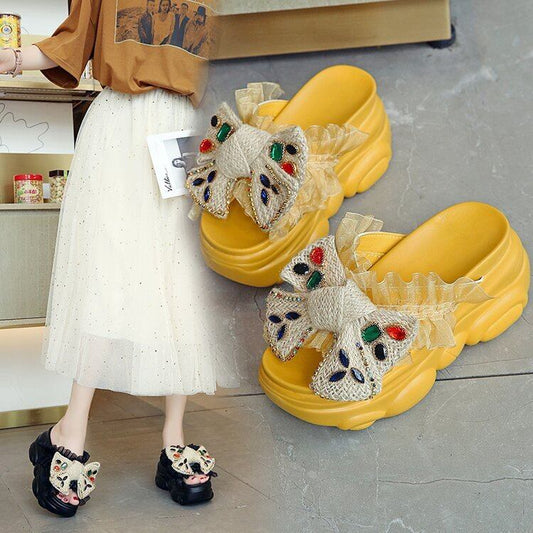 【shoes】新作4色履きやすい合わせやすいシンプル無地キレー目厚底サンダル