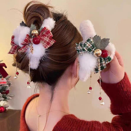 【小物】クリスマスヘアクリップアクセサリーG24404