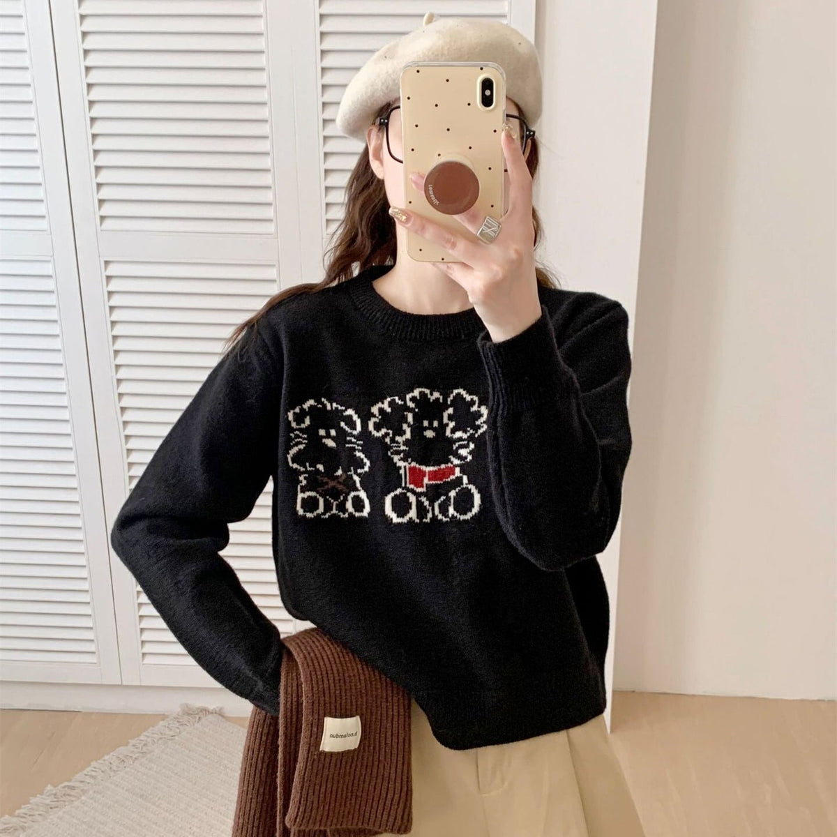 【tops】カートゥーンニットセーター　M27313