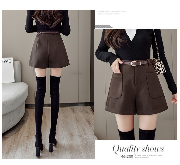 【bottoms】ファッション好感度UP!気質満点秋冬新作ハイウエストショートパンツ G3052