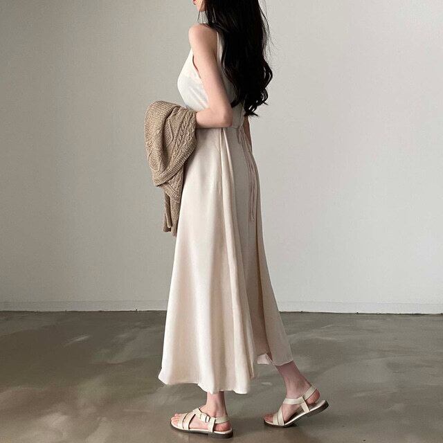 【dress】ウエストリボンキャミワンピースF7470