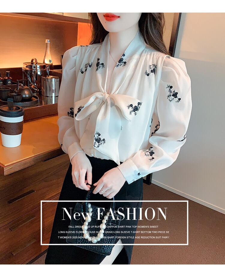 【tops】刺繍シャツトップス　M18478