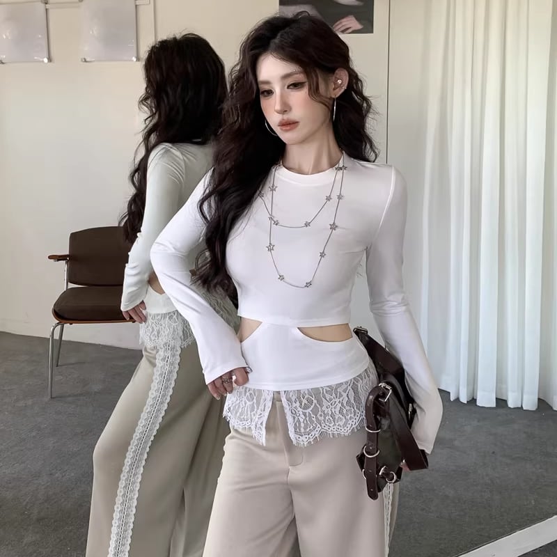 【tops】ウエストカットトップス Q8143