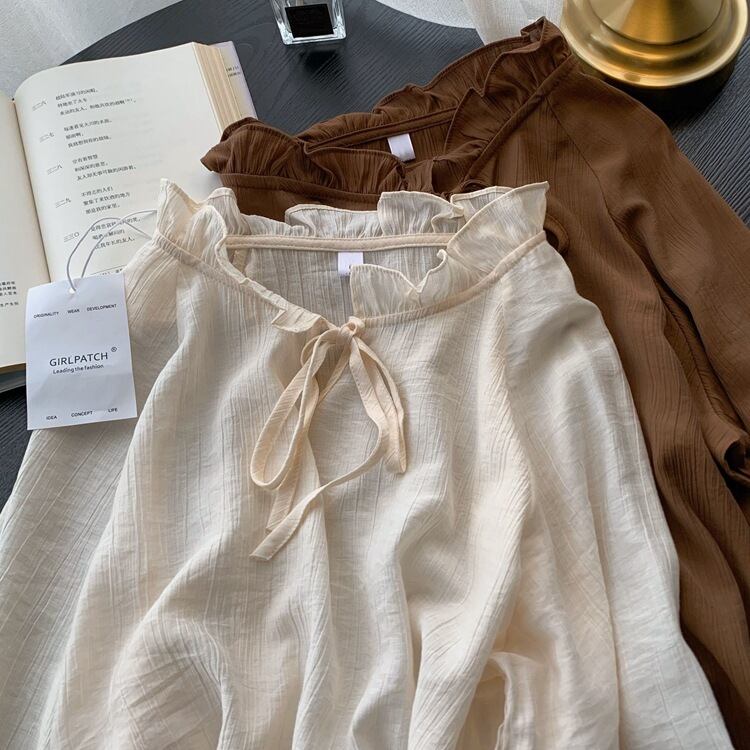 【tops】フリルシャツトップス　M29412