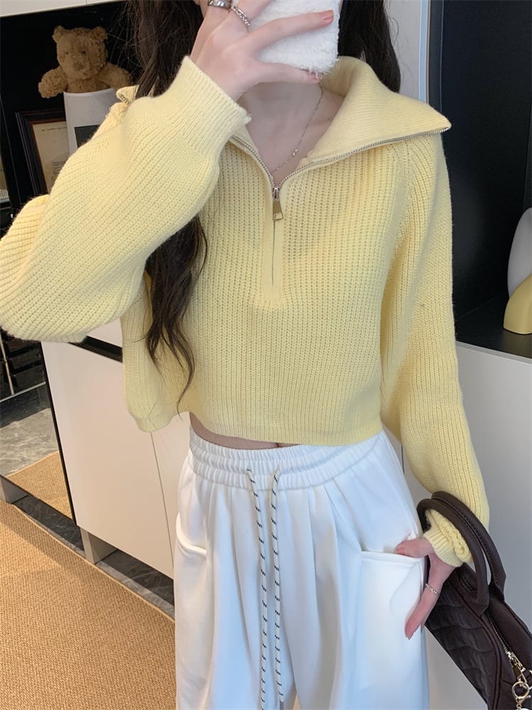 【tops】ファスナーニットセーター　M28416