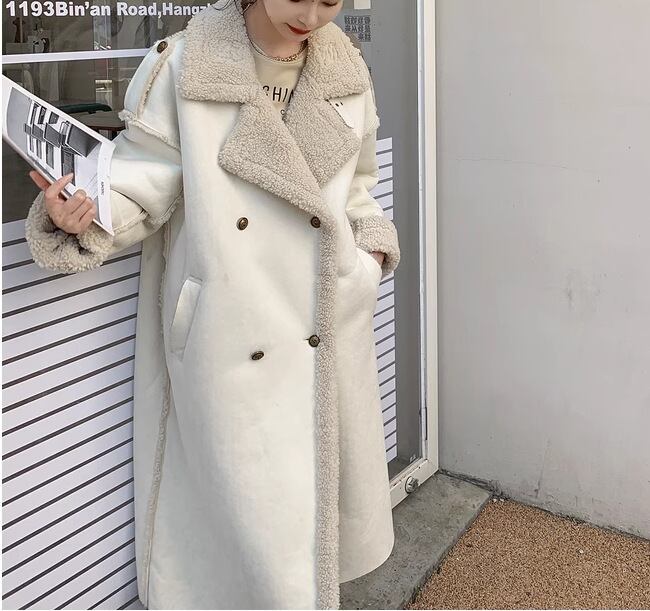 【outer】ラムズウールロング丈コート　M19172