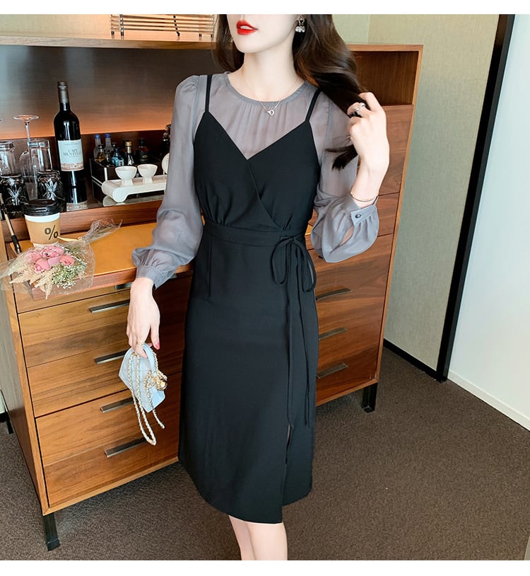 【dress】切り替えワンピース　M25726