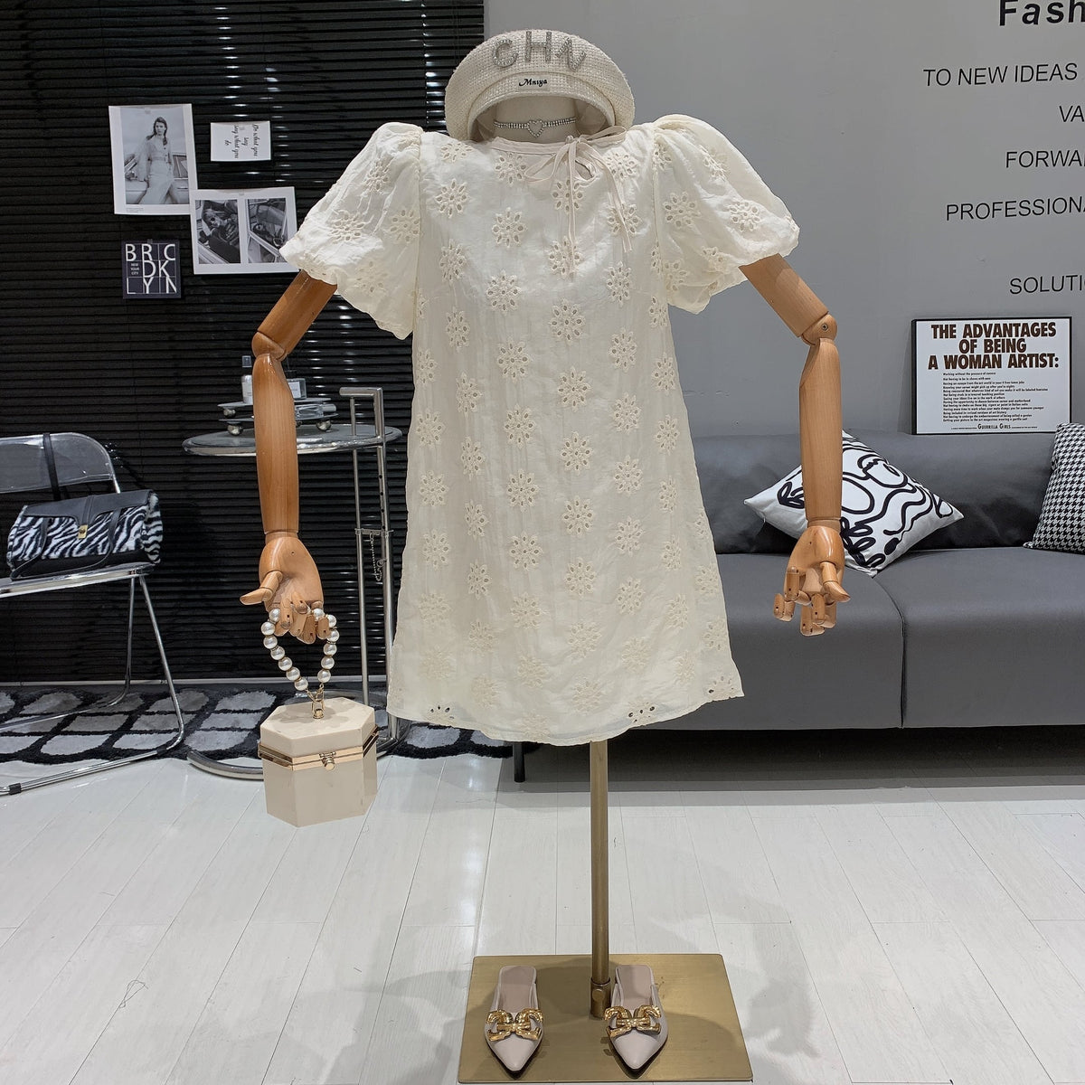 【dress】カットワークワンピース　M24001