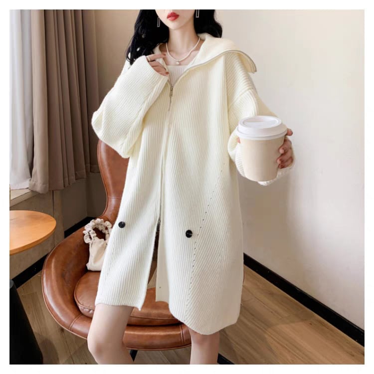 【outer】ファスナーニットカーデ　M28487