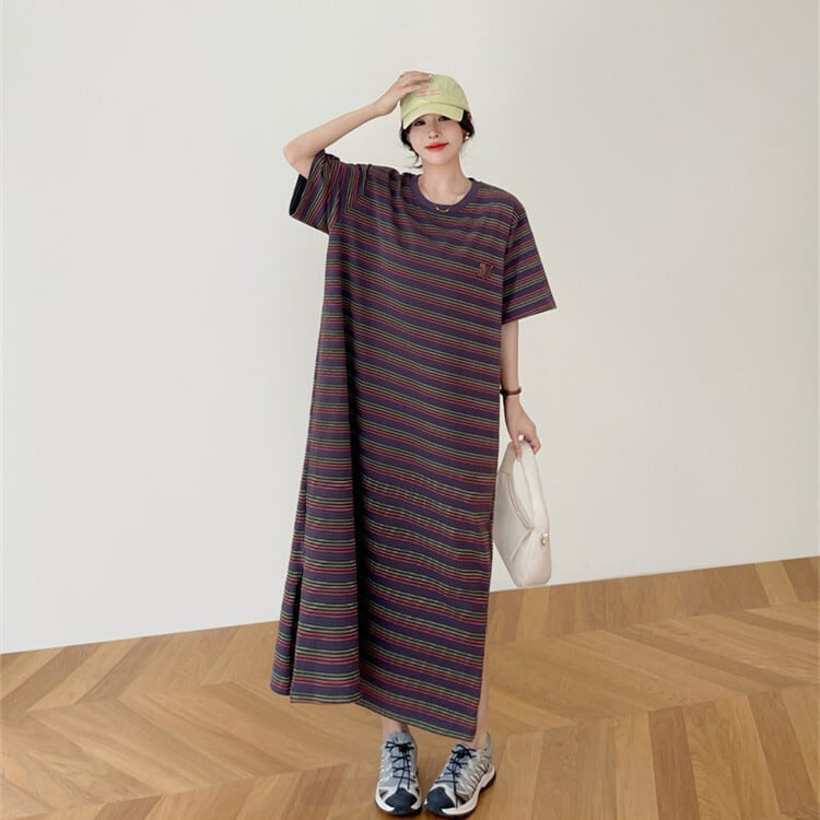 【dress】ストライプ柄ワンピース　M24933
