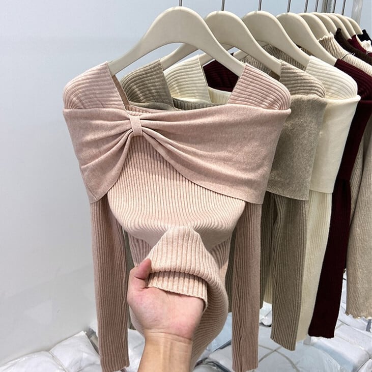 【tops】ニットトップス　M27565