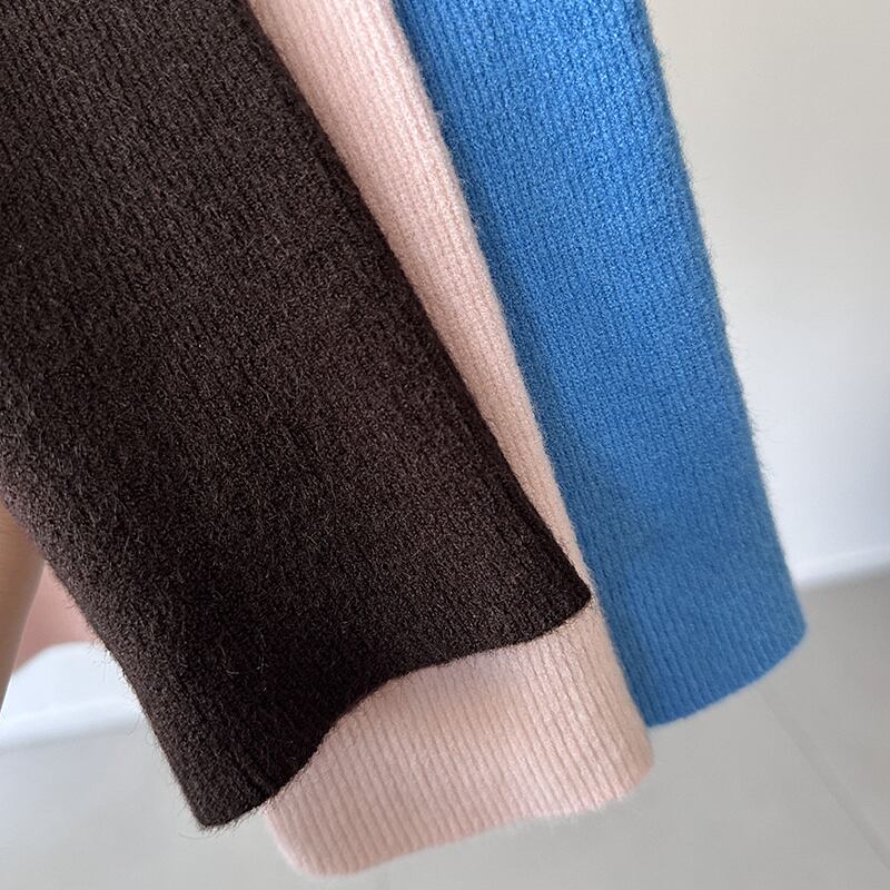 【tops】ハイネックニットトップス Q6970