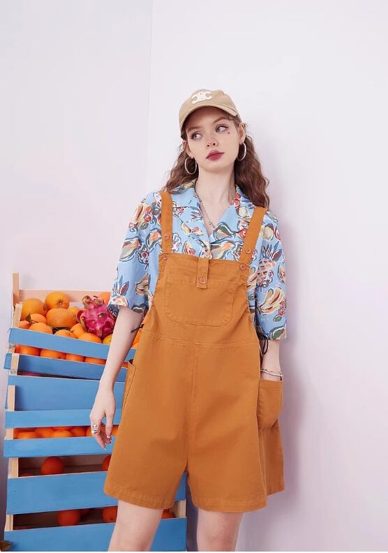 【bottoms】薄手デニムオーバーオールG20077