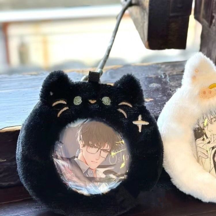 【GOODS】モフモフ ねこ 缶バッジホルダー カバー Q2220