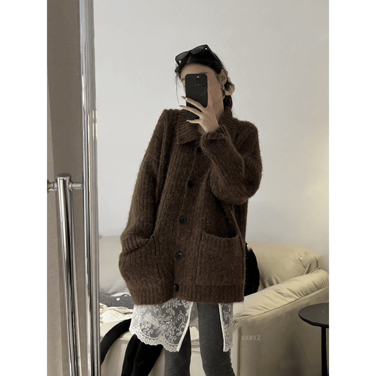 【outer】ニットカーデ　M28036