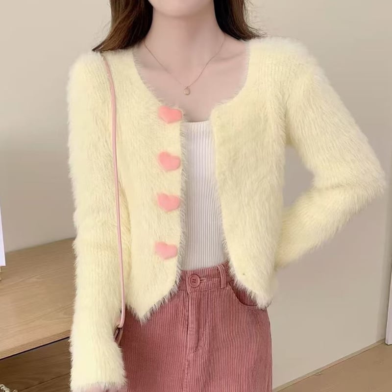 【outer】5色展開ニットカーディガン Q7280