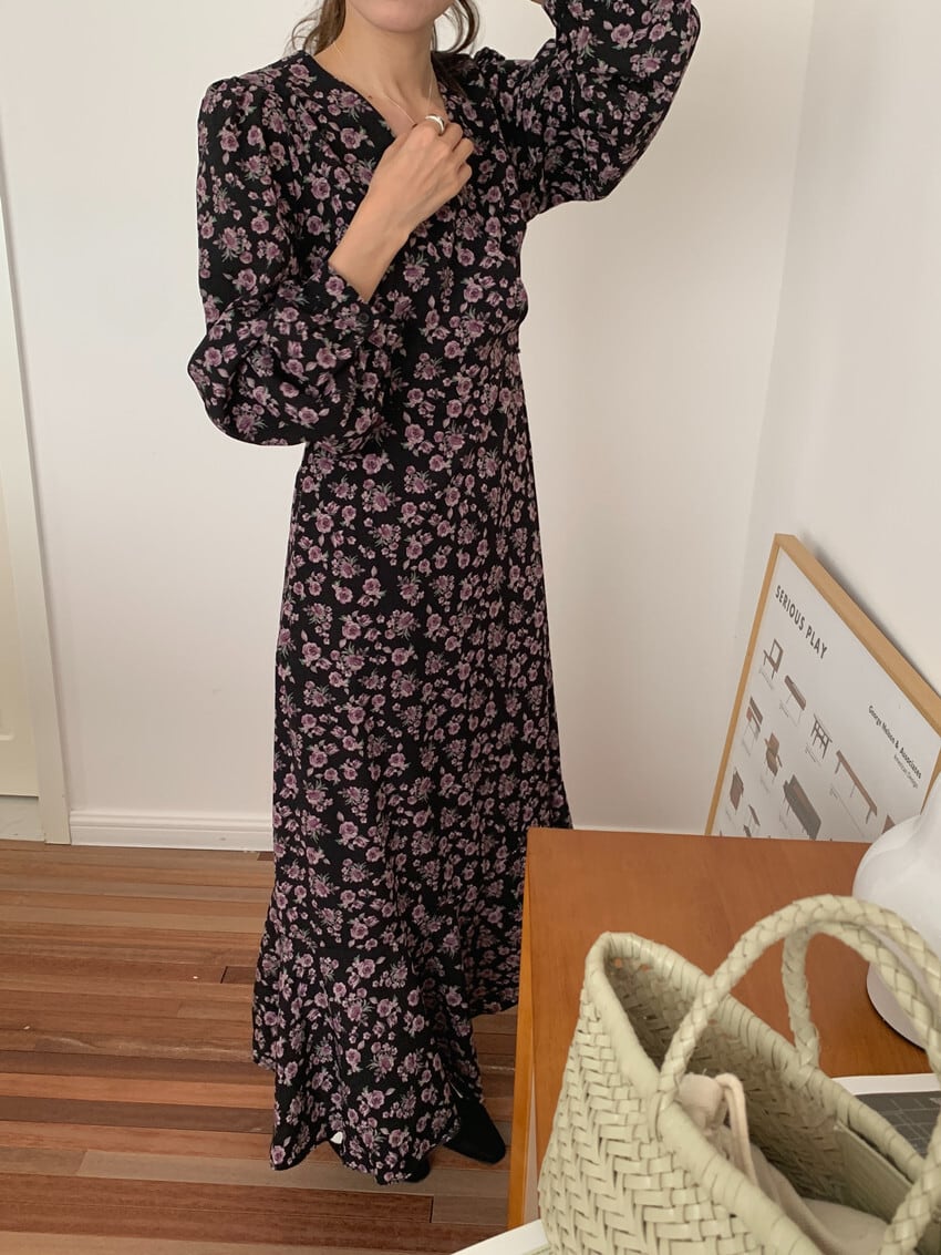 【dress】花柄ワンピース　M25690