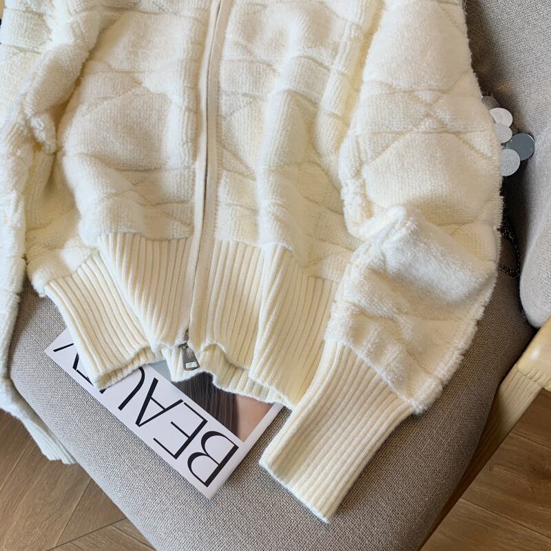 【outer】ファスナーニットカーデ　M26693