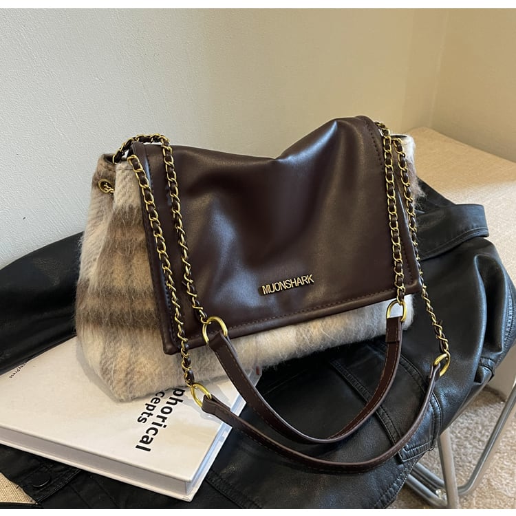 【小物】大容量ジッパーショルダーバッグG20148