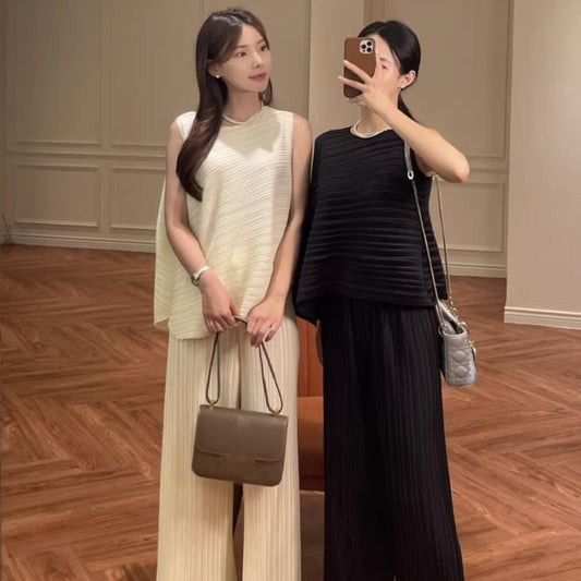 【set】イレギュラータンクトップ+ガウチョパンツ２点セットF7418