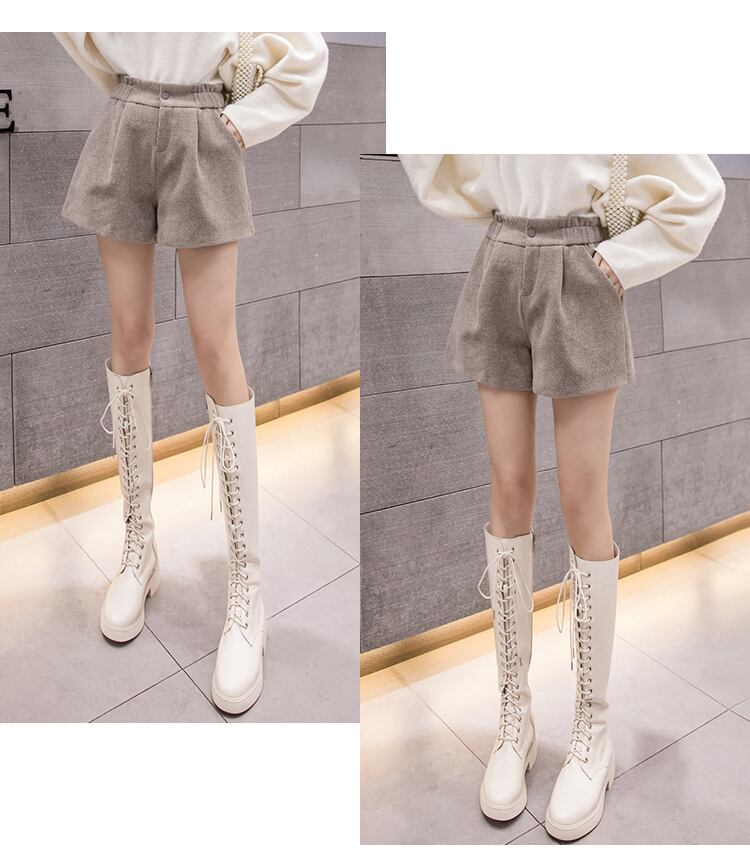 【bottoms】早い者勝ち!気質満点秋冬着痩せルーズオシャレAラインショートパンツ G3541