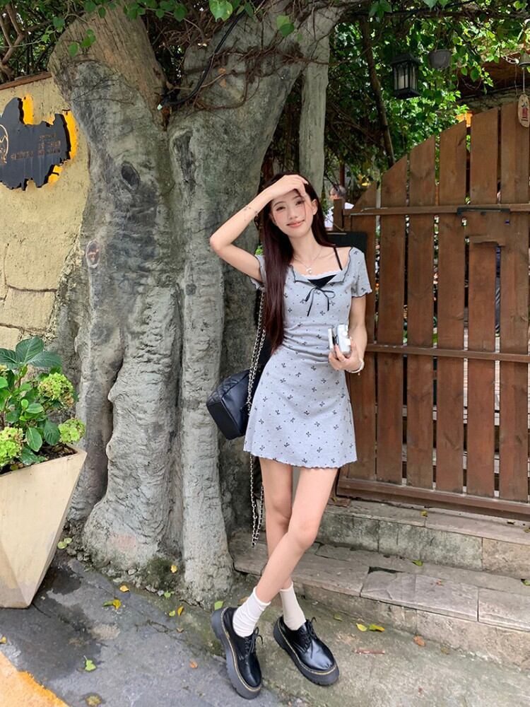 【dress】偽二つ切り替えワンピース G21367