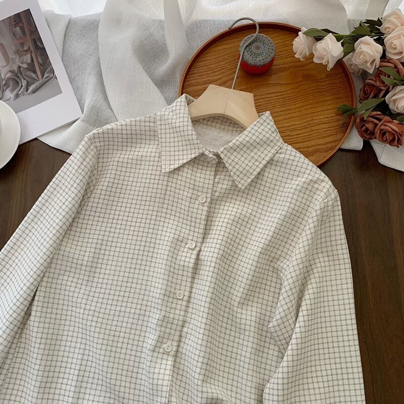 【tops】チェック柄シャツトップス　M29414