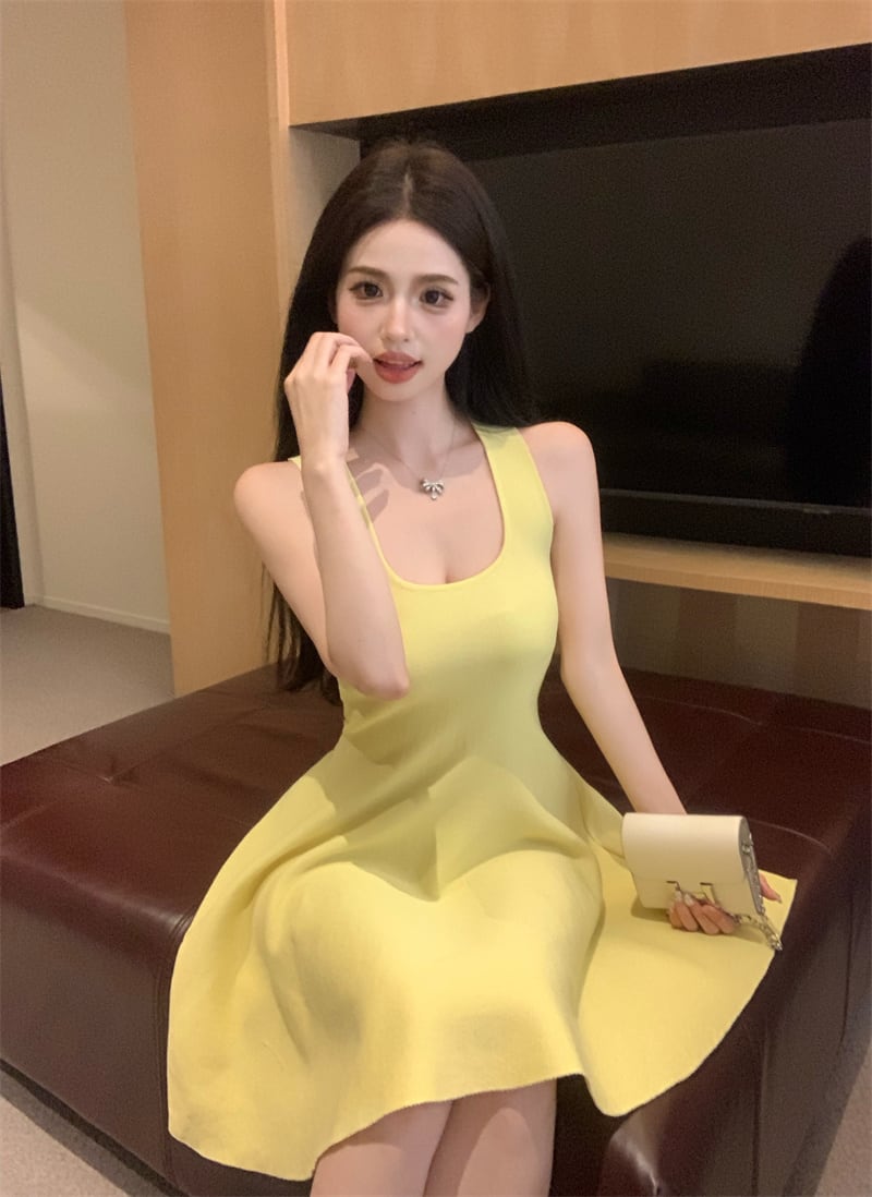 【dress】ノースリーブニットワンピース　M24696