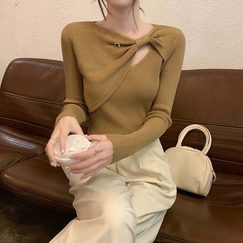 【tops】ニットトップス　M18841