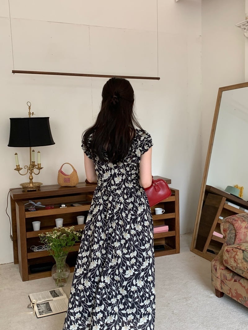 【dress】花柄ワンピース　M24469
