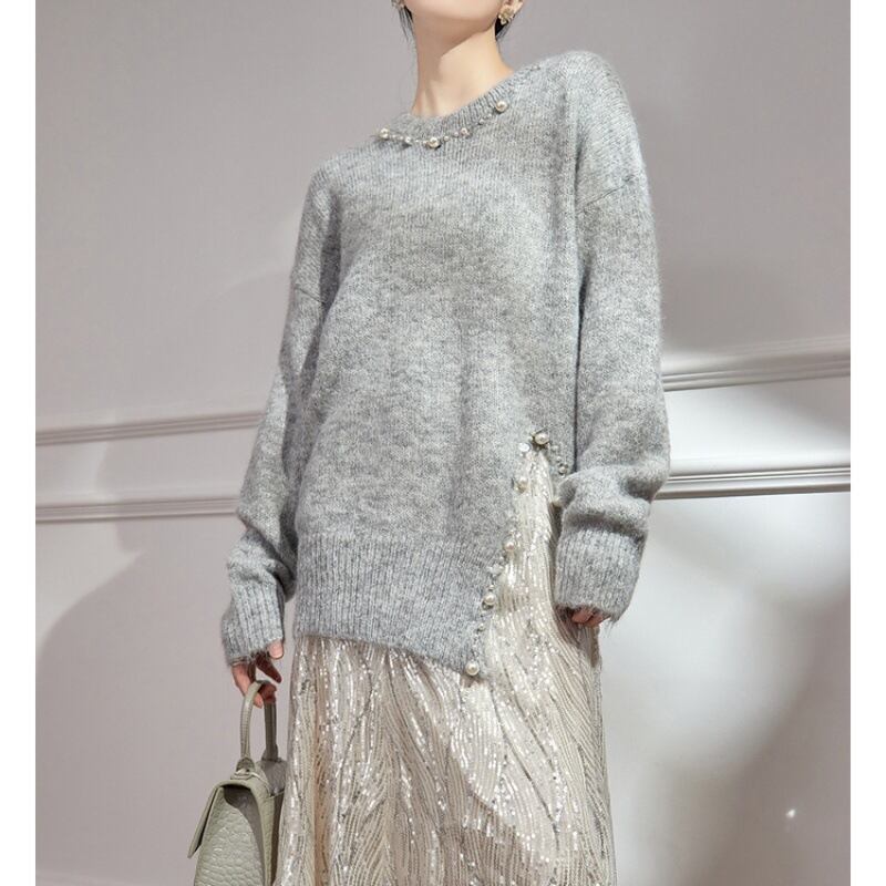 【tops】パールニットセーター　M26933
