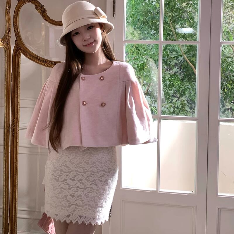 【dress】Vネックレースワンピース Q7232