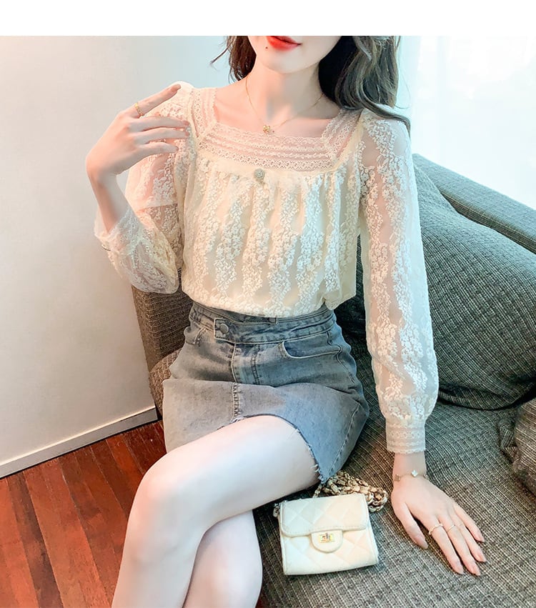 【tops】レースシャツトップス　M28614