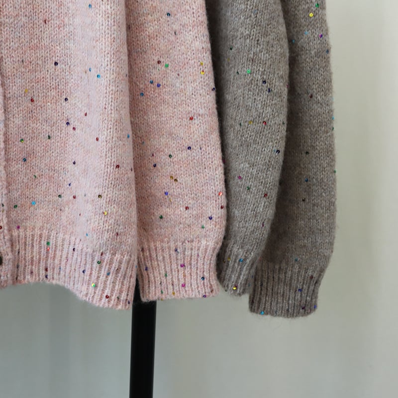 【outer】クルーネックニットカーデ　M25696