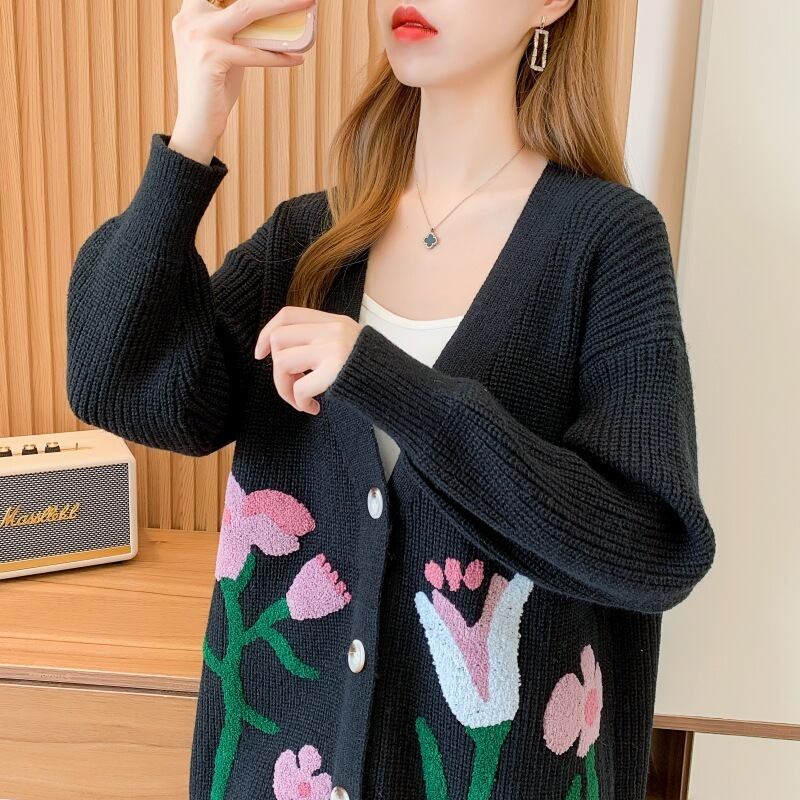 【outer】Vネックニットカーデ　M18404