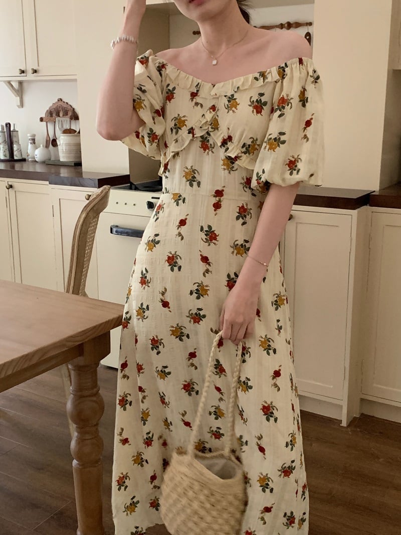 【dress】花柄ワンピース　M24465