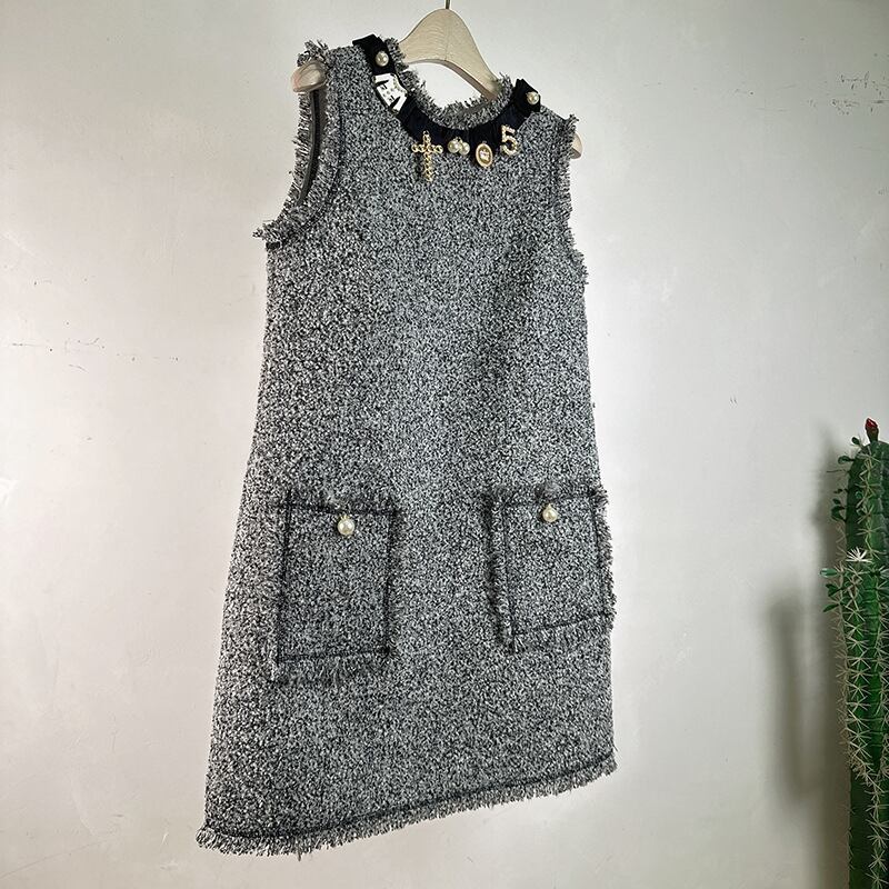 【dress】ツイードベストワンピース　M27625