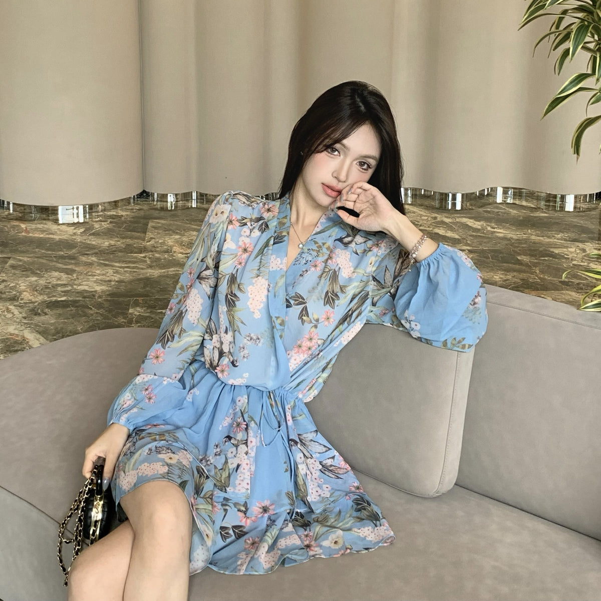 【dress】花柄ワンピース　M24516