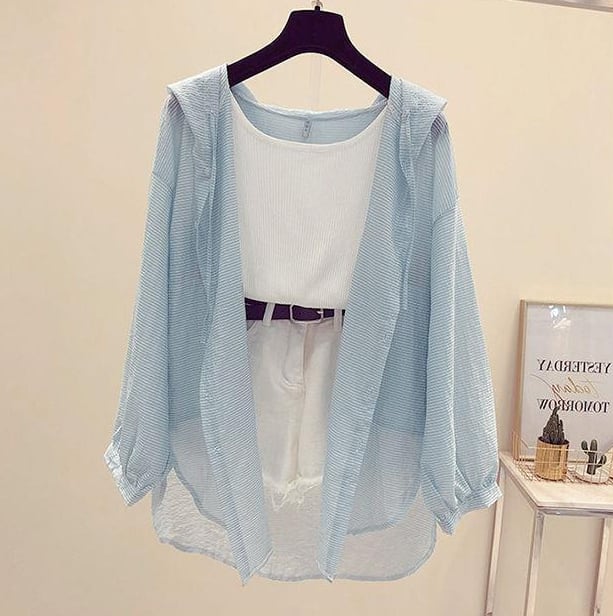 【tops】紫外線対策シャツトップス　M24027