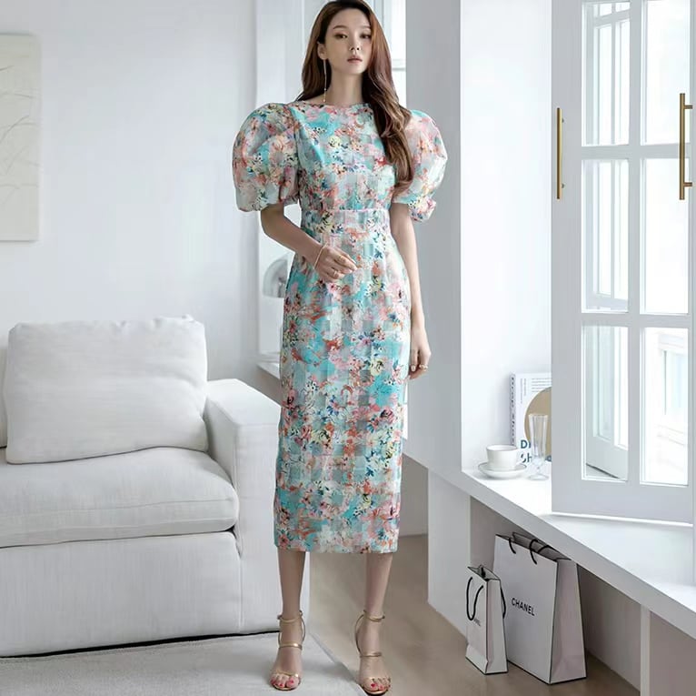 【dress】プリントワンピース　M24812