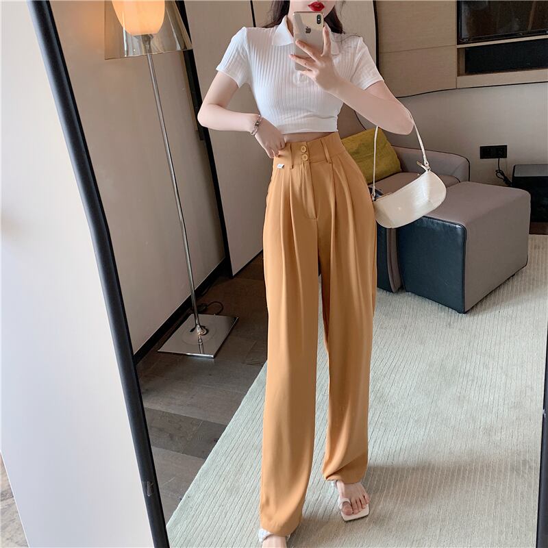 【bottoms】合わせやすいルーズハイウエストガウチョパンツ3色