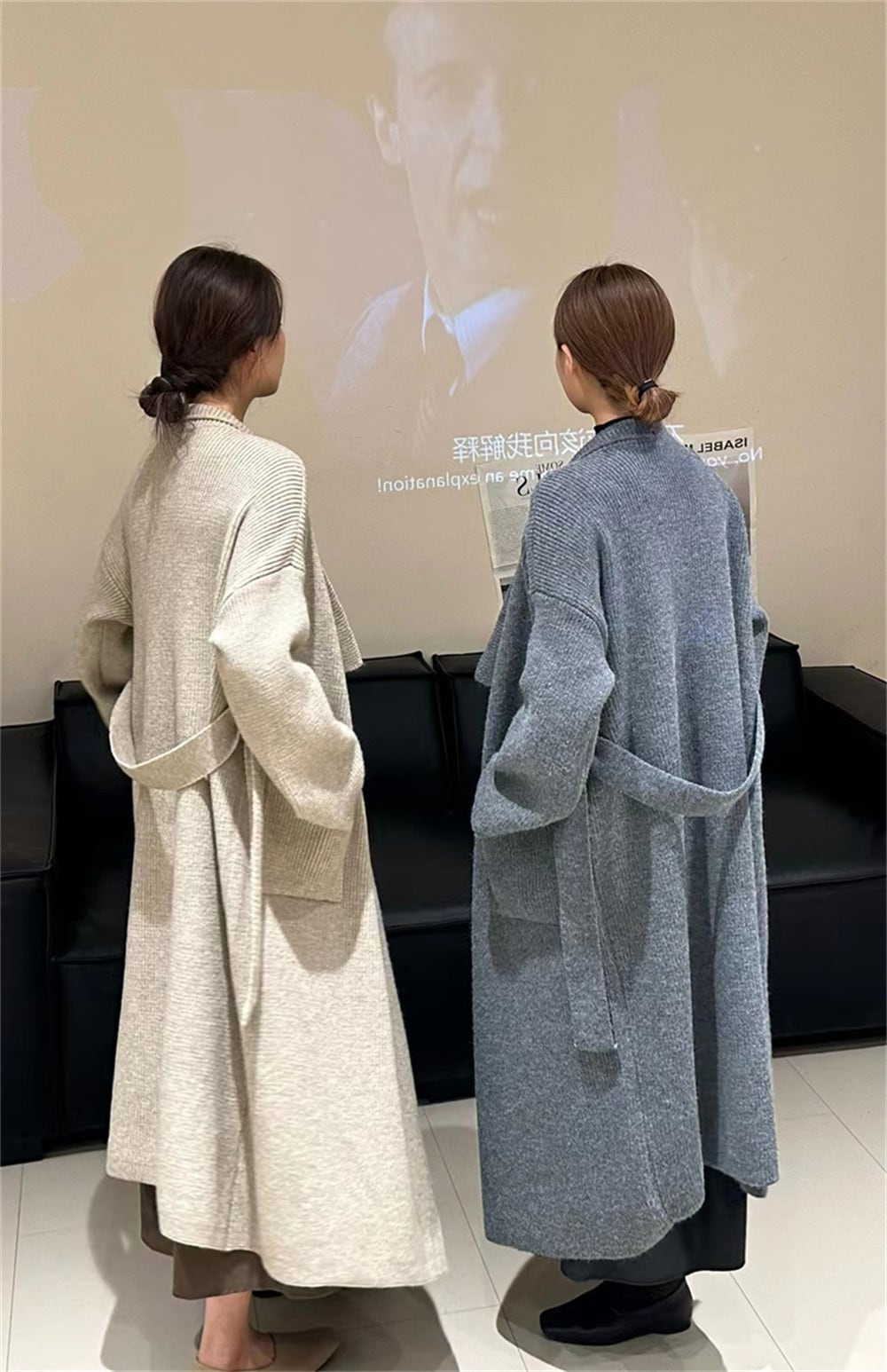 【outer】ロング丈ニットカーデ　M25614