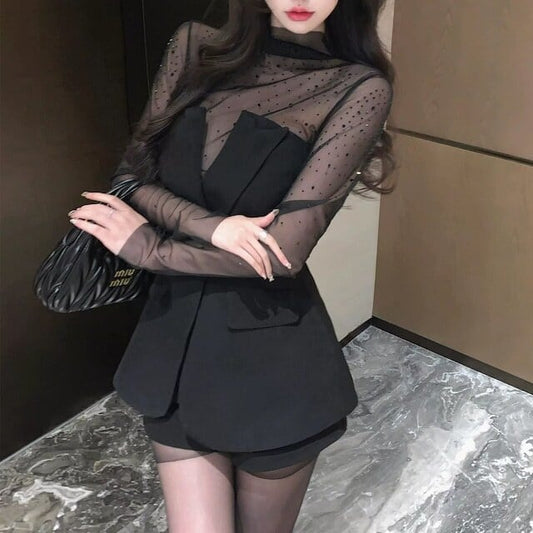 【set】チュールトップス×ベアトップセットF6759