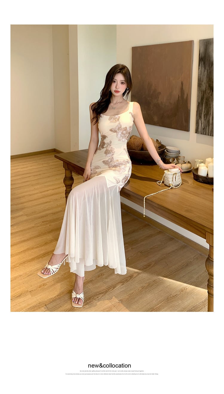 【dress】キャミ切り替えワンピース　M24173