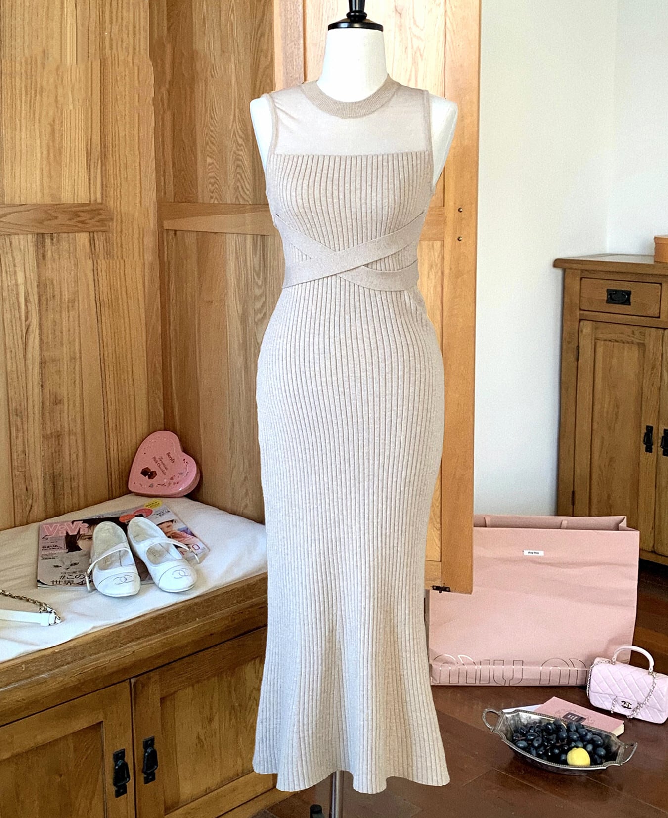 【set】4WAYシアードッキングワンピースセット N3462