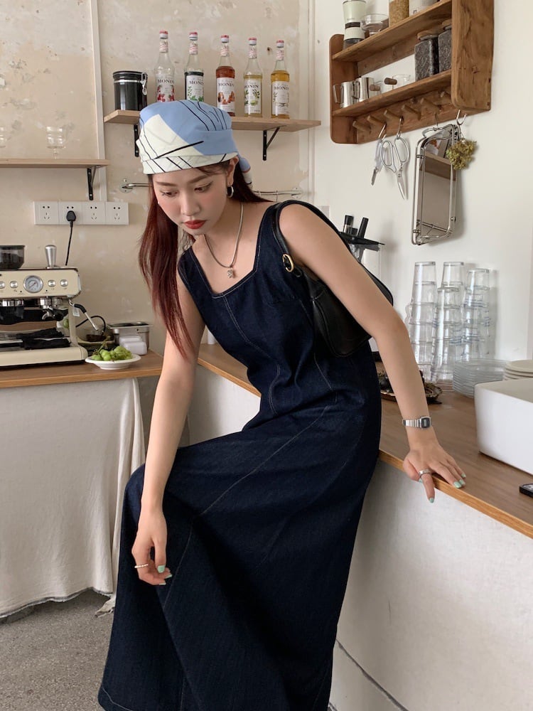 【dress】デニムワンピース　M25033